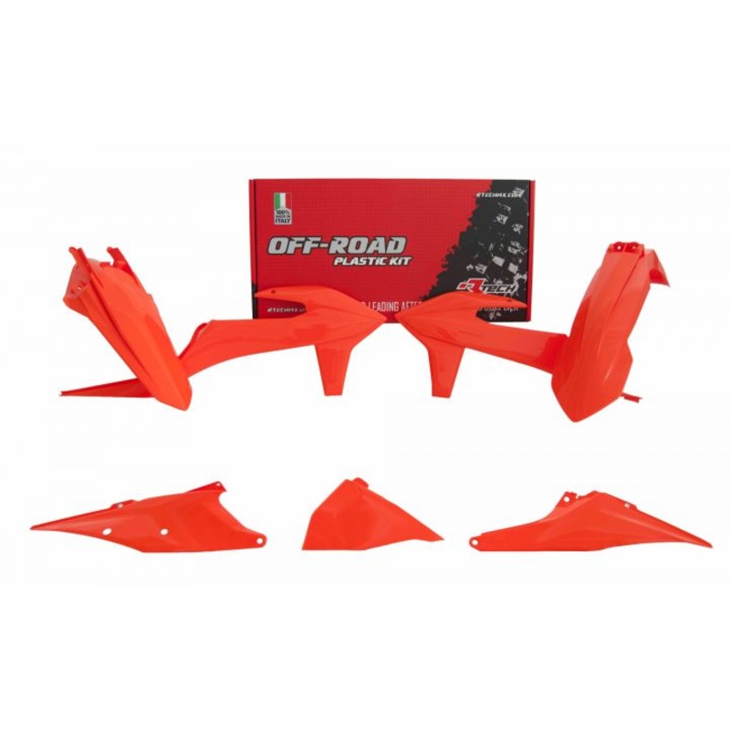 PLASTICS KIT RTECH 5 PIECE ORANGE WHITE KTM EXC XC-W XC-F XCF-W