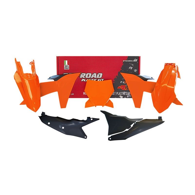 PLASTICS KIT RTECH 6 PIECE ORANGE BLACK KTM SX SX-F XC XC-F